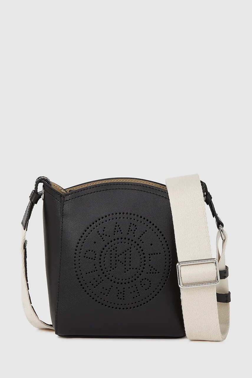 Karl Lagerfeld poșetă de piele culoarea negru, A4W30067