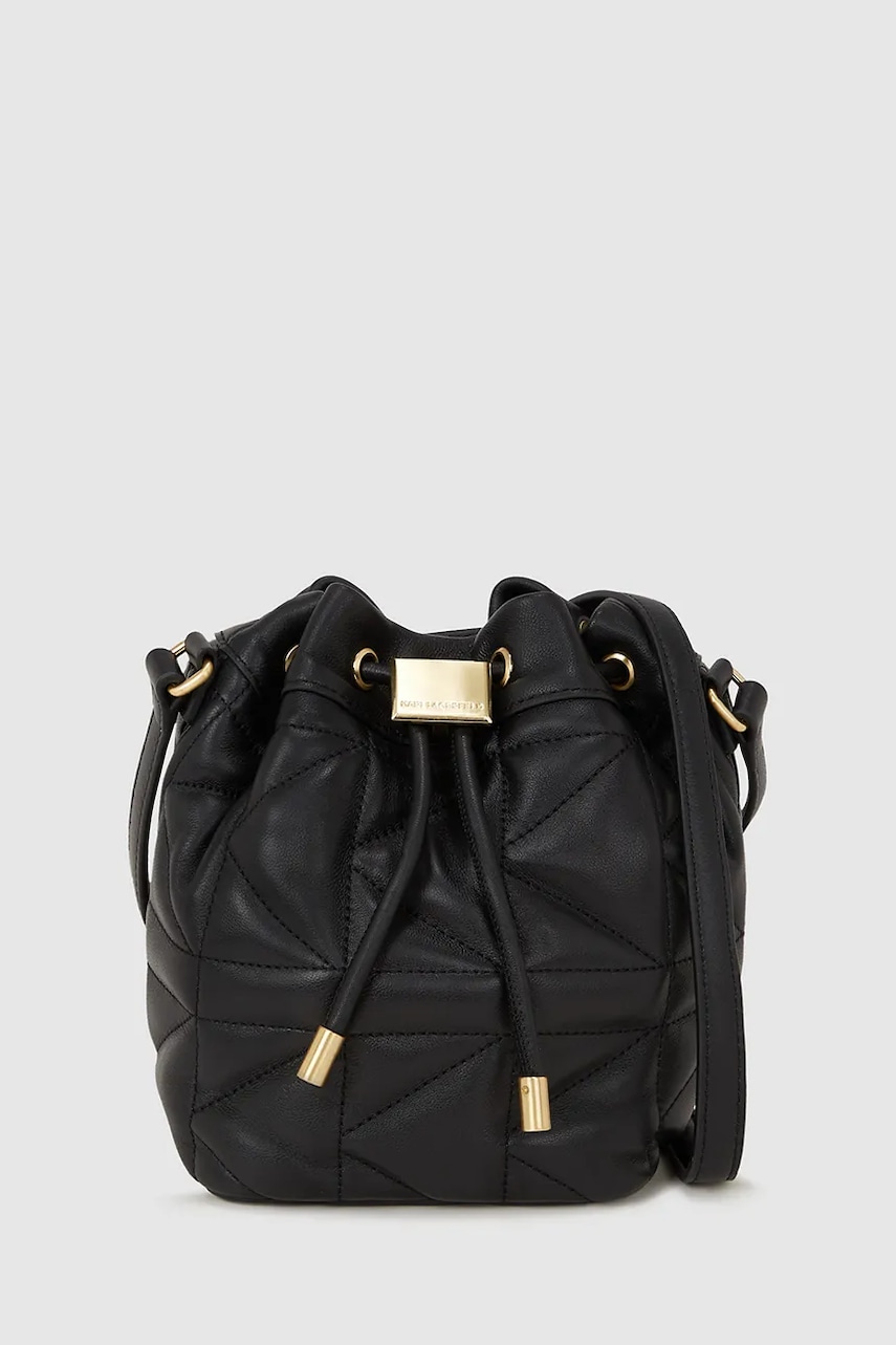 Karl Lagerfeld poșetă de piele culoarea negru, A4W30088