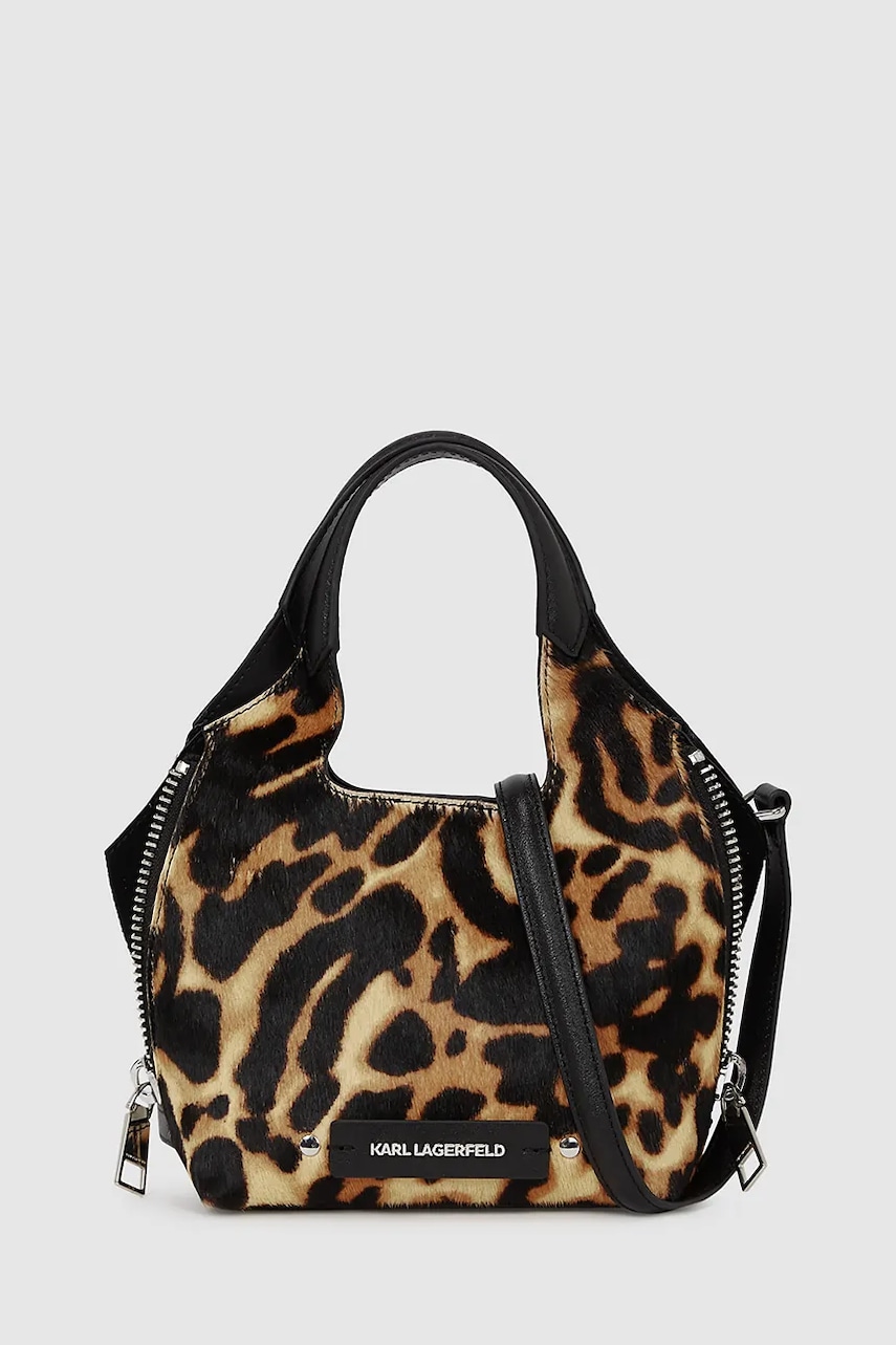 Karl Lagerfeld poșetă de piele culoarea maro, A4W30123