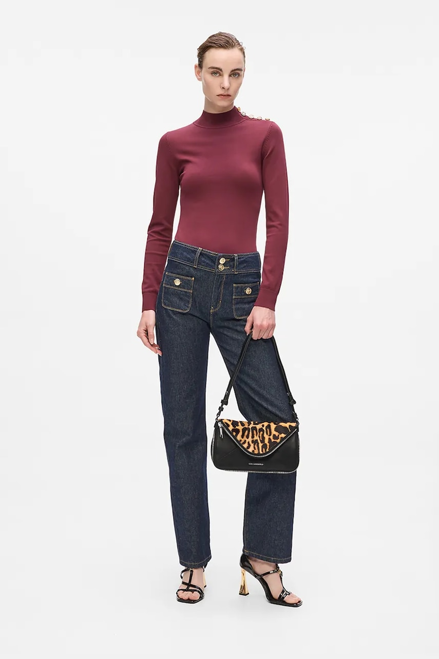 Kožená kabelka Karl Lagerfeld