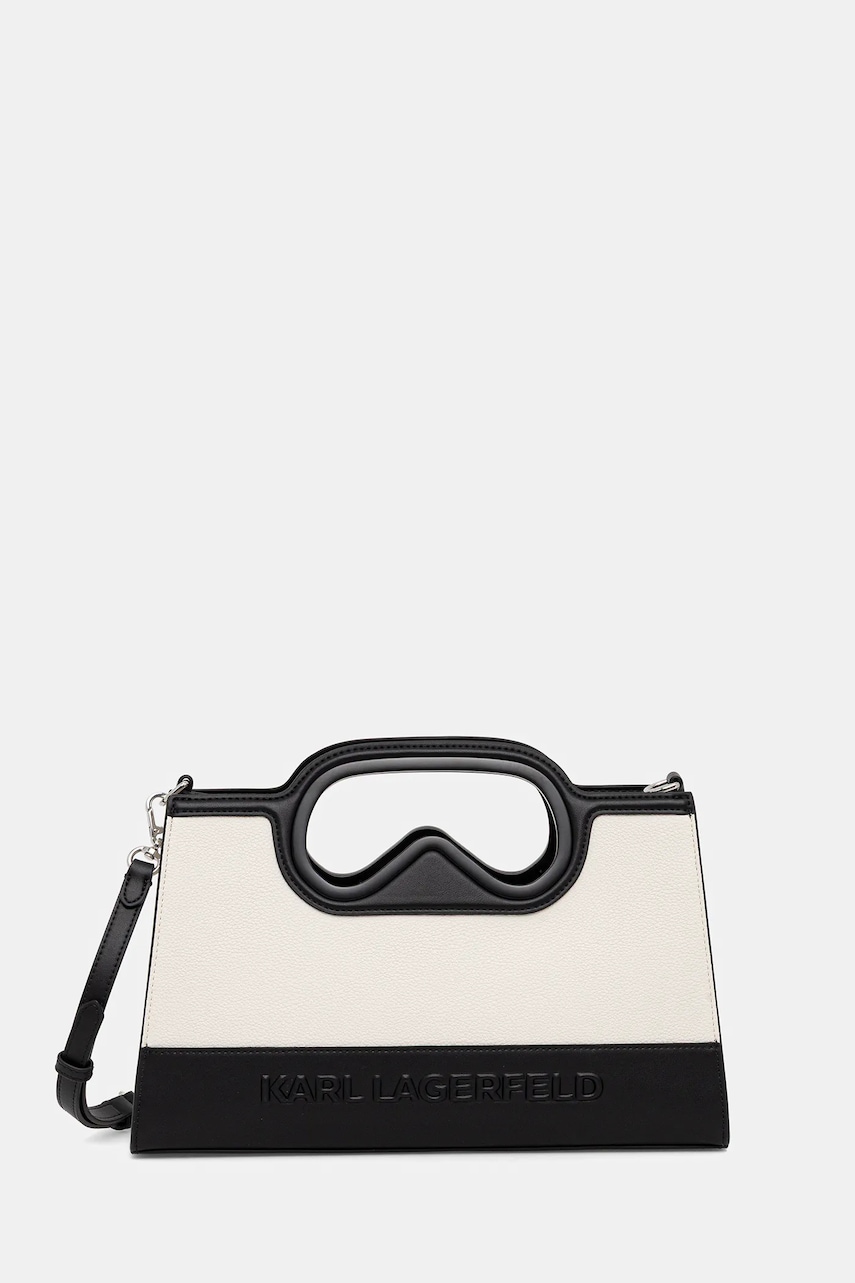 Karl Lagerfeld poșetă culoarea alb, A4W30283