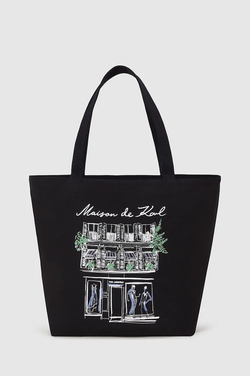 Karl Lagerfeld poșetă cu două fețe culoarea negru, A4W50058