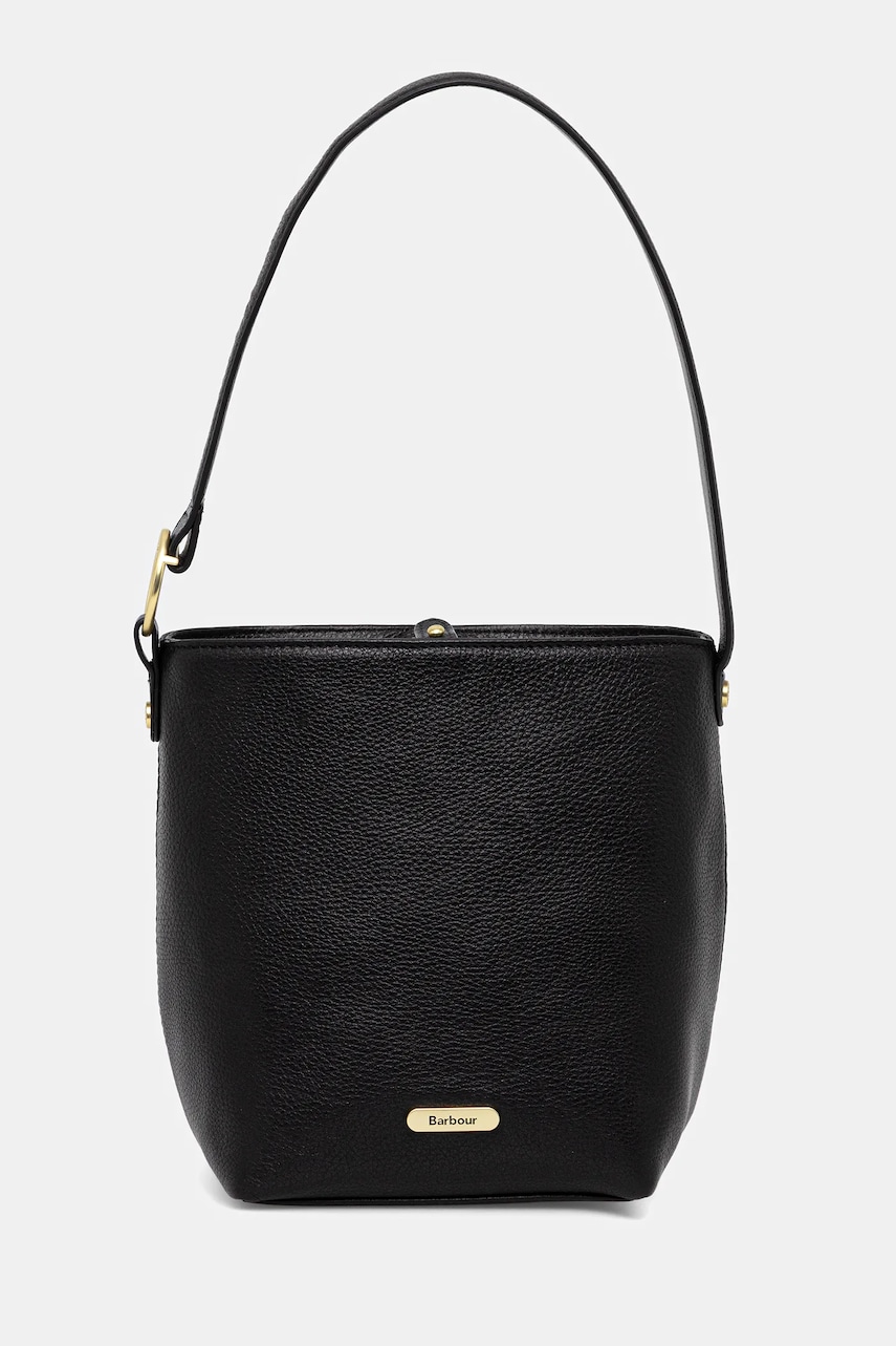 Barbour poșetă de piele culoarea negru, LBA0488