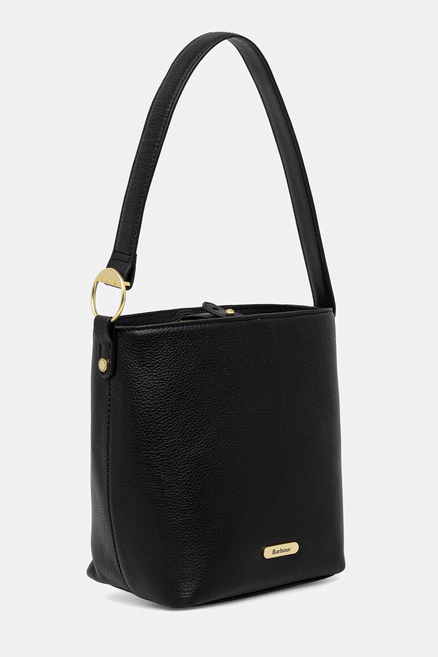 Кожаная сумочка Barbour цвет чёрный LBA0488