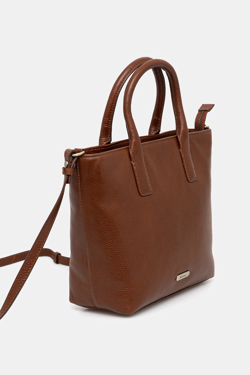 Кожаная сумочка Barbour цвет коричневый LBA0489