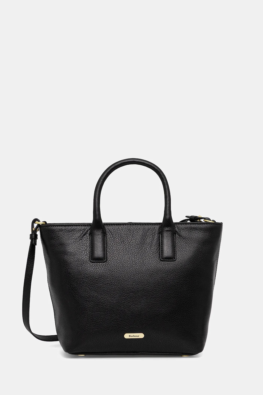 Barbour poșetă de piele culoarea negru, LBA0489