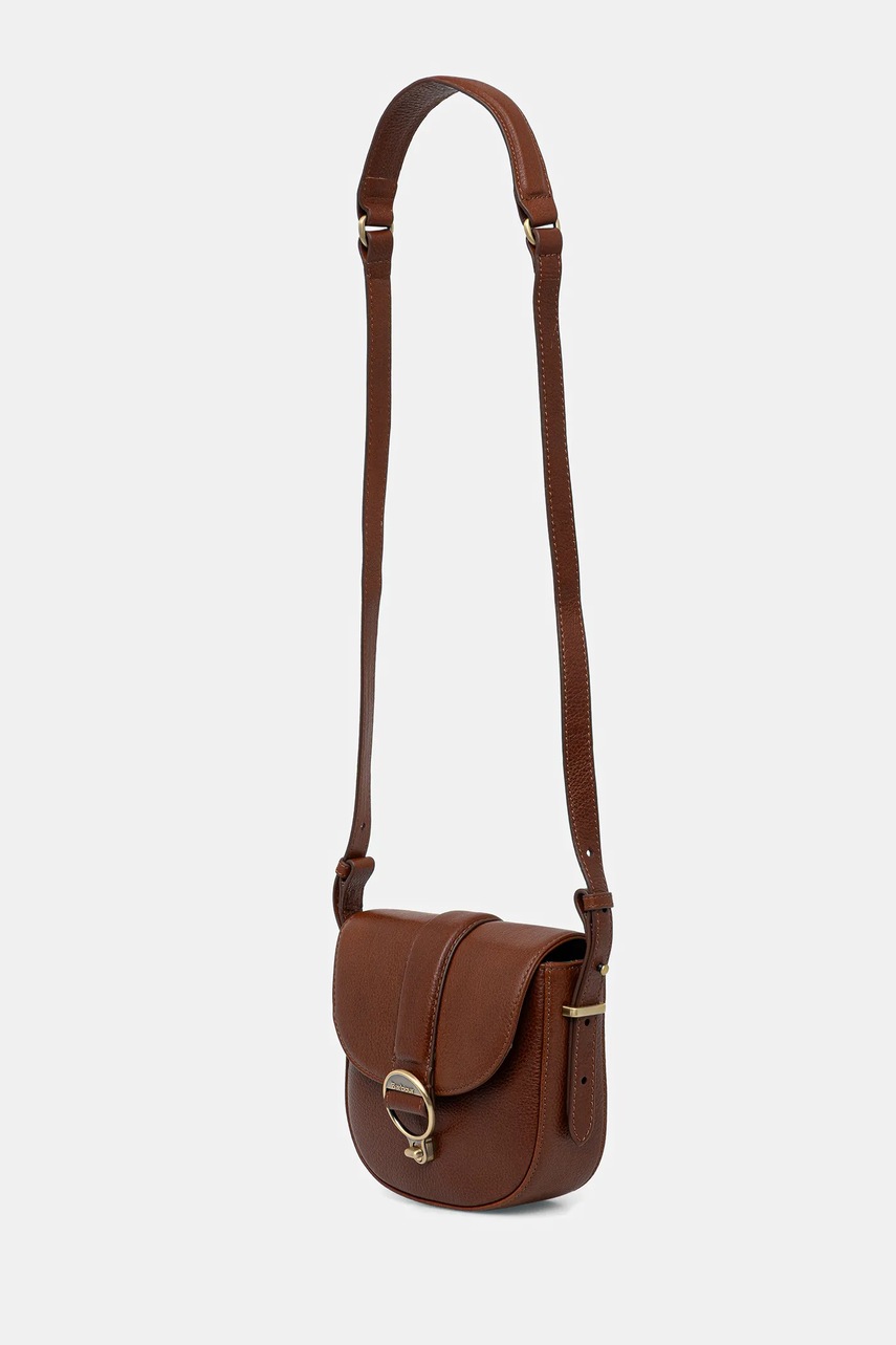 Кожаная сумочка Barbour цвет коричневый LBA0490