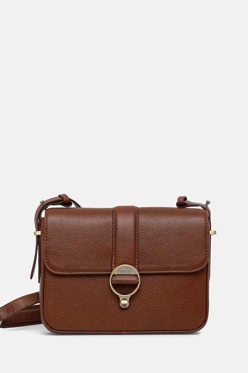 Barbour poșetă de piele culoarea maro, LBA0491