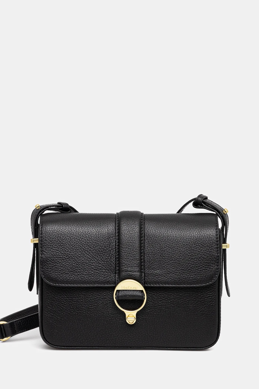 Barbour poșetă de piele culoarea negru, LBA0491