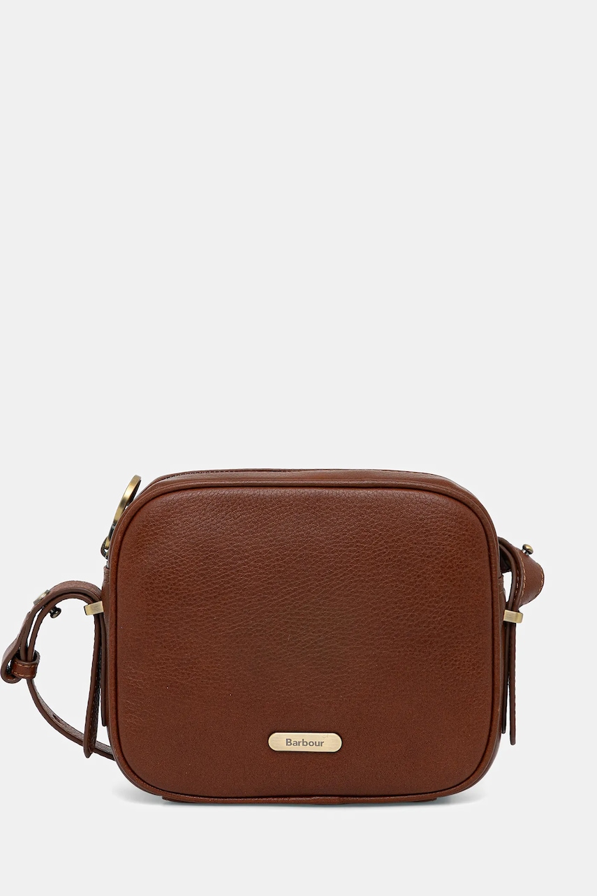 Barbour poșetă de piele culoarea maro, LBA0492