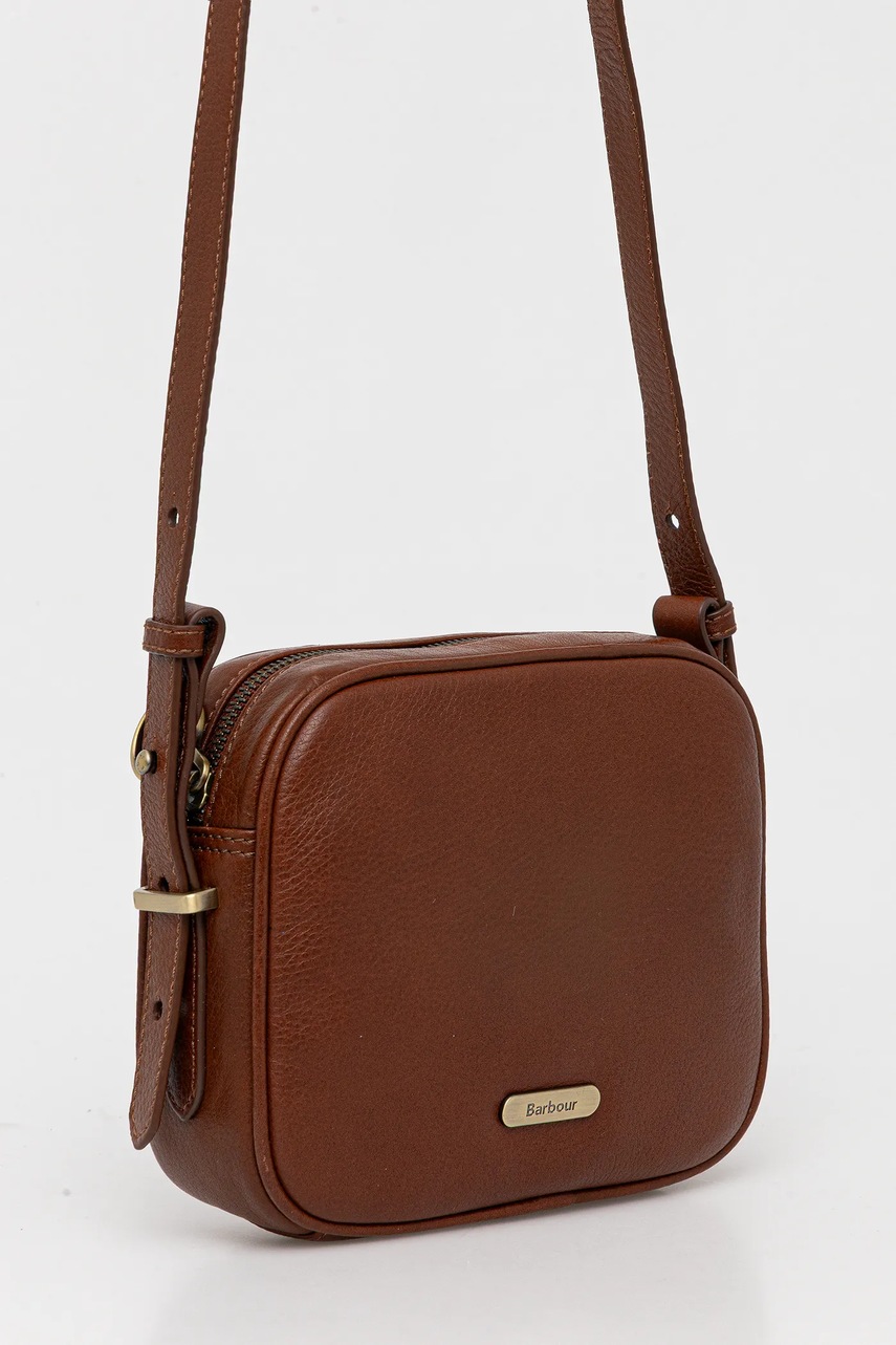 Кожаная сумочка Barbour цвет коричневый LBA0492
