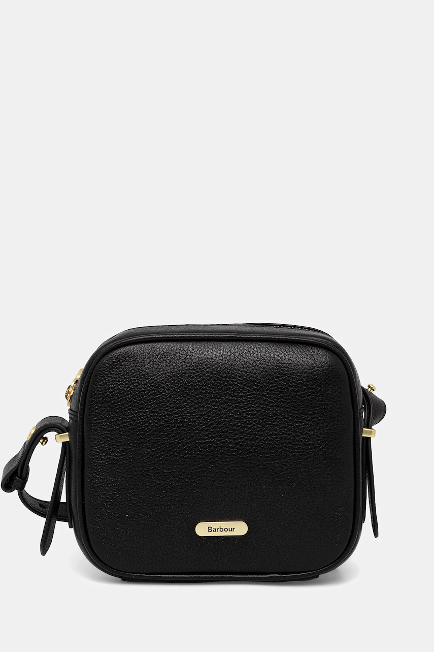 Barbour poșetă de piele culoarea negru, LBA0492