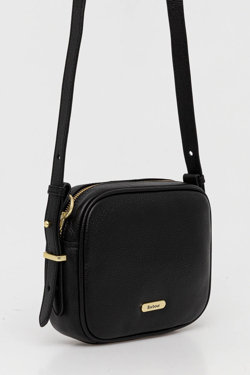 Кожаная сумочка Barbour цвет чёрный LBA0492