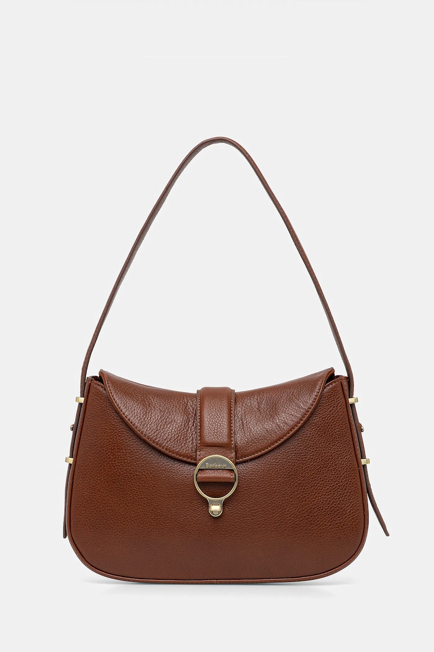 Barbour poșetă de piele culoarea maro, LBA0493