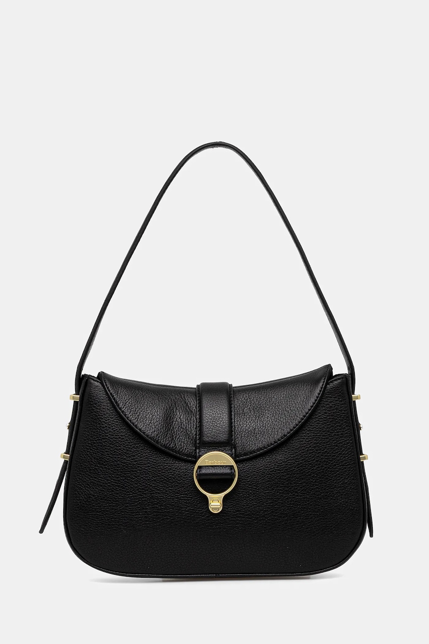 Barbour poșetă de piele culoarea negru, LBA0493