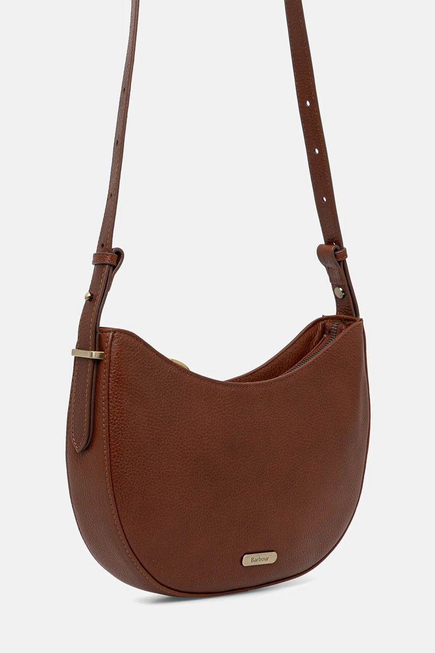 Кожаная сумочка Barbour цвет коричневый LBA0507