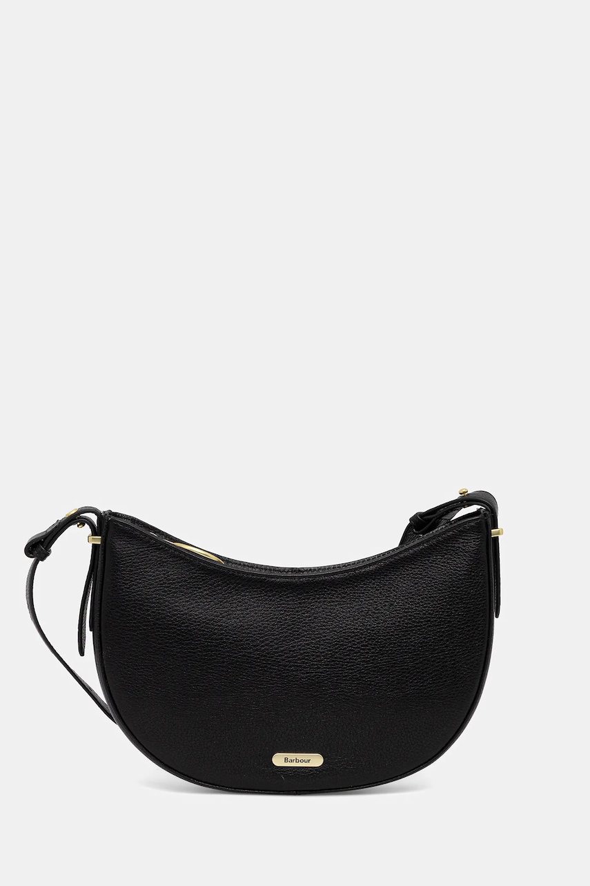 Barbour poșetă de piele culoarea negru, LBA0507