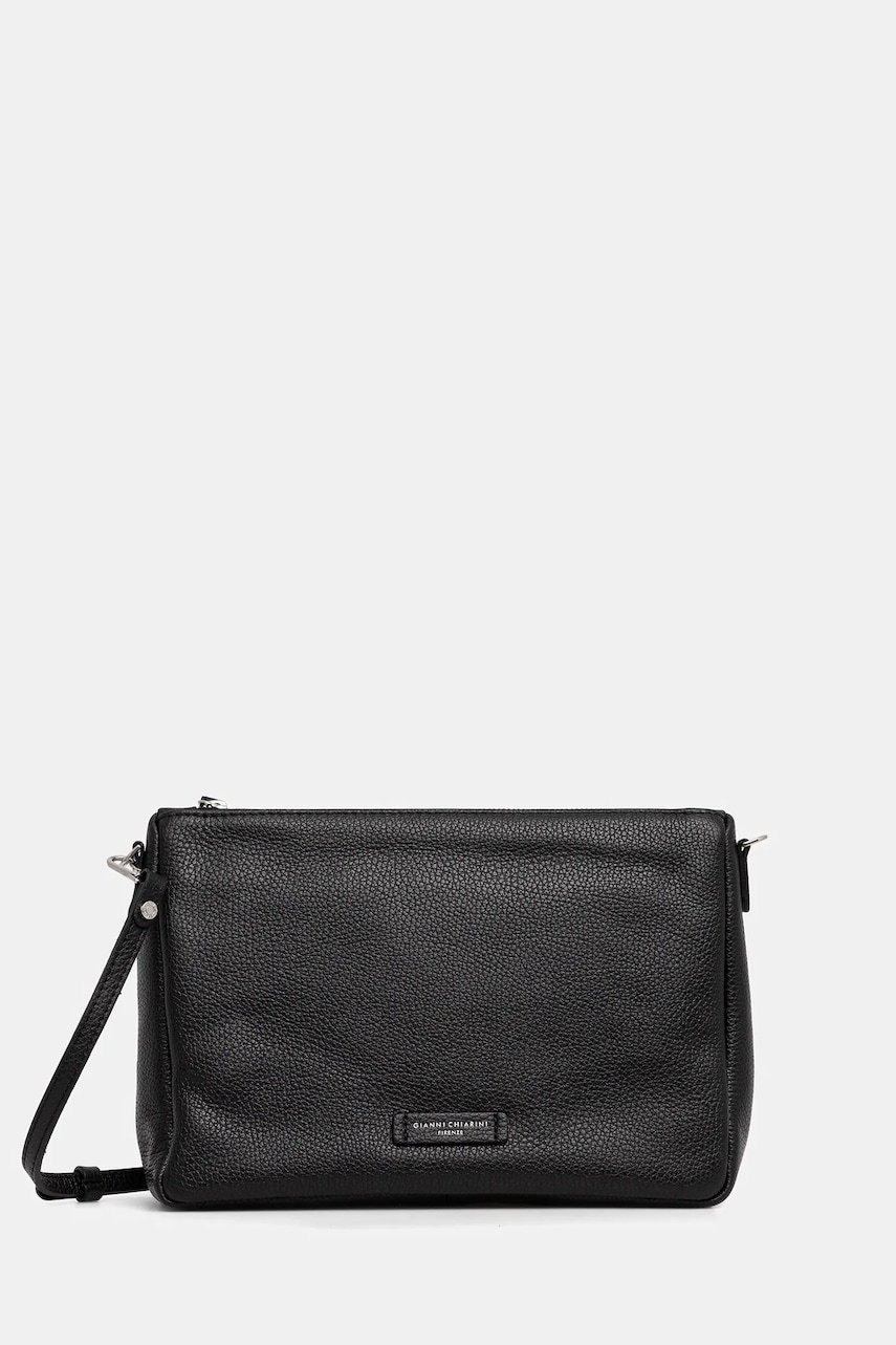 Levně Kožená kabelka Gianni Chiarini NORA POUCH černá barva, BS.10225.GRN