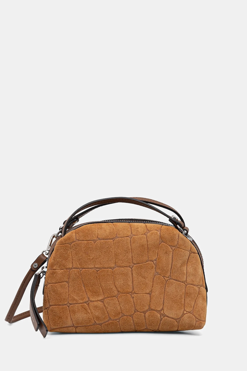 Gianni Chiarini geantă de mână din piele întoarsă ALIFA culoarea maro, BS.8255.CMCOCCO