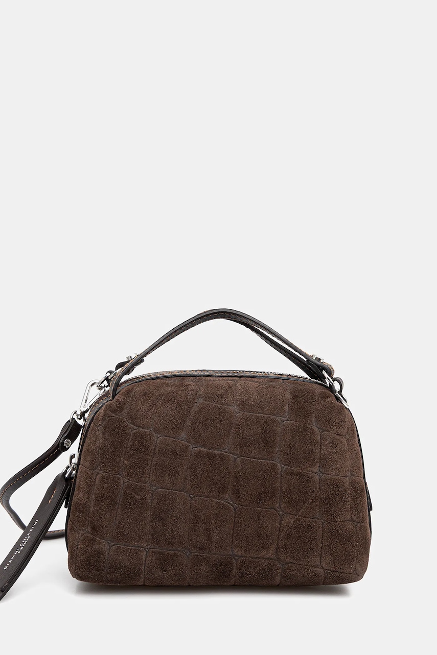 Gianni Chiarini geantă de mână din piele întoarsă ALIFA culoarea maro, BS.8255.CMCOCCO