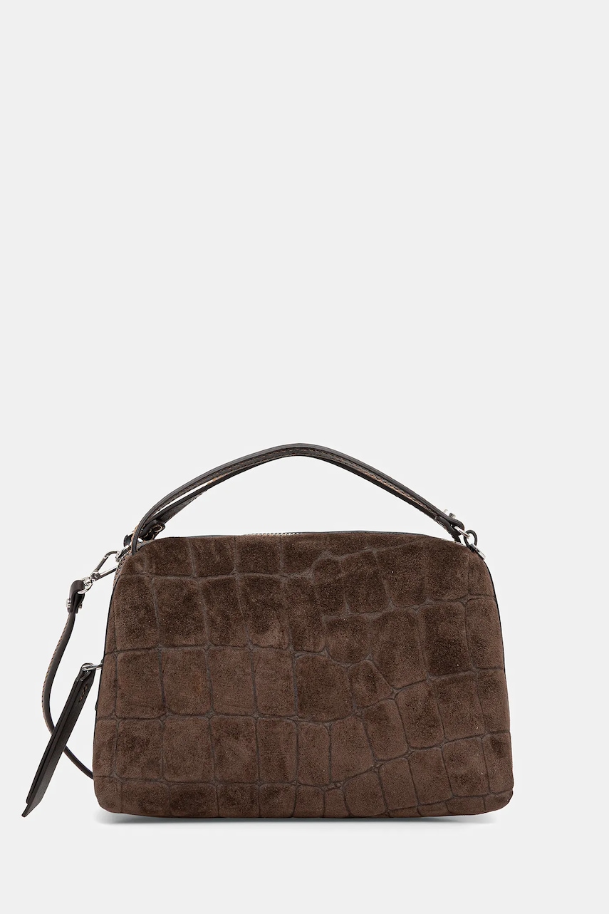 Gianni Chiarini geantă de mână din piele întoarsă ALIFA culoarea maro, BS.8258.CMCOCCO