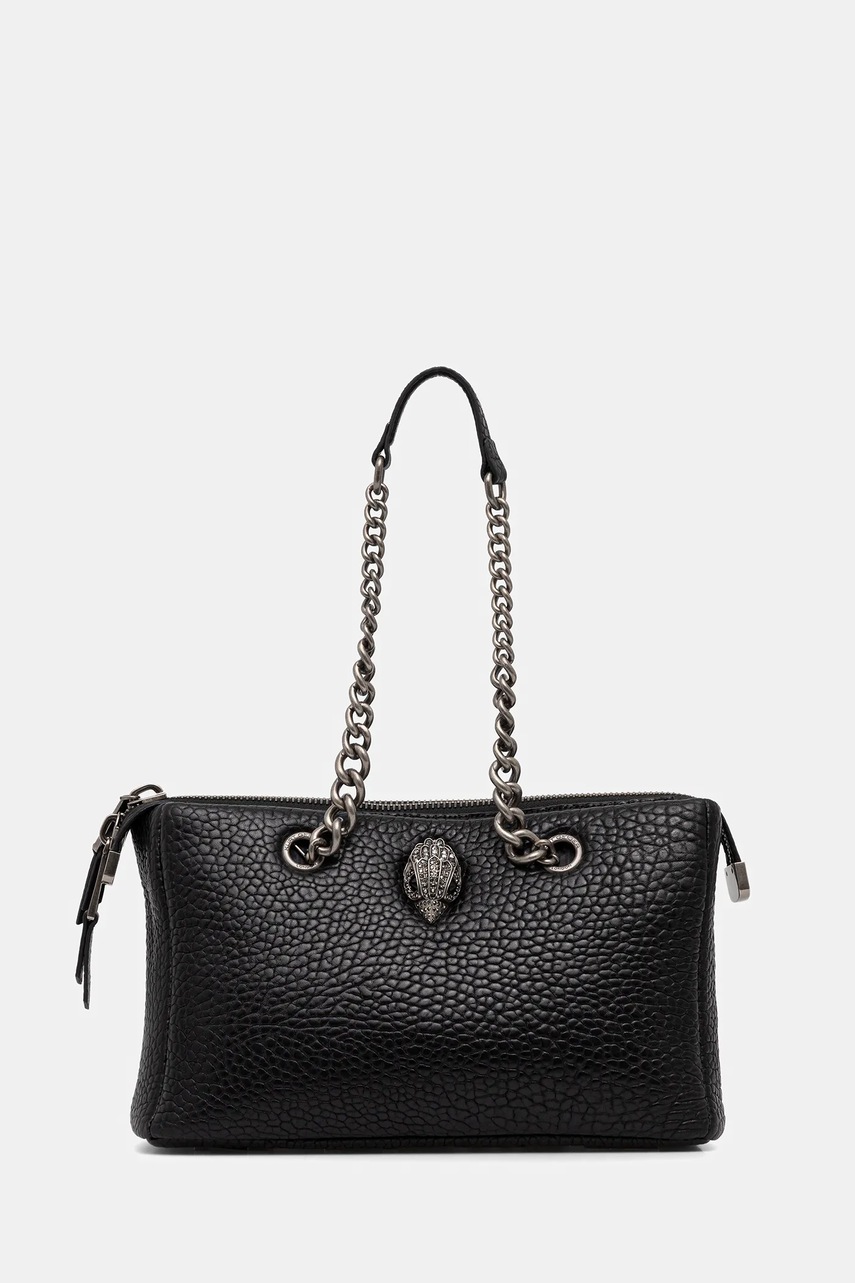 Levně Kožená kabelka Kurt Geiger London KENSINGTON černá barva, 5019200019
