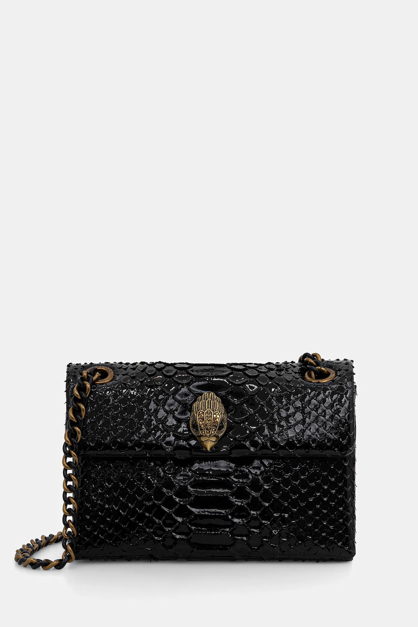 Levně Kožená kabelka Kurt Geiger London MINI KENSINGTON černá barva, 5017300719