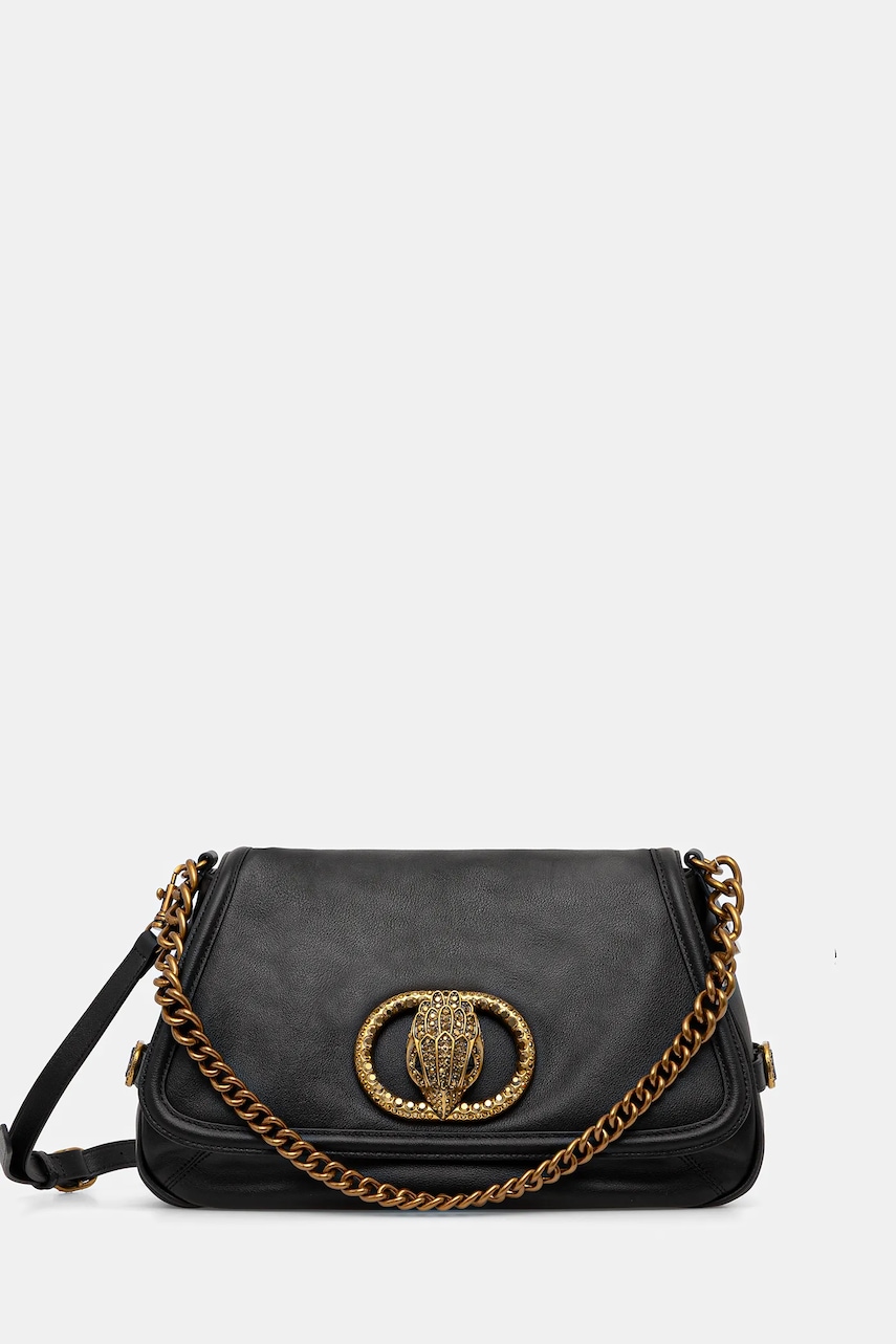 Kurt Geiger London poșetă de piele CHELSEA culoarea negru, 5045300189