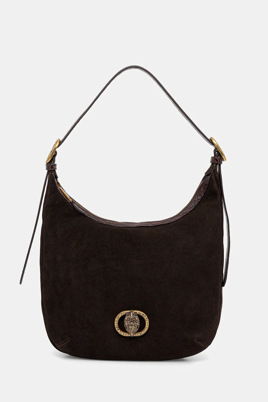 Levně Semišová kabelka Kurt Geiger London CHELSEA hnědá barva, 4978931219