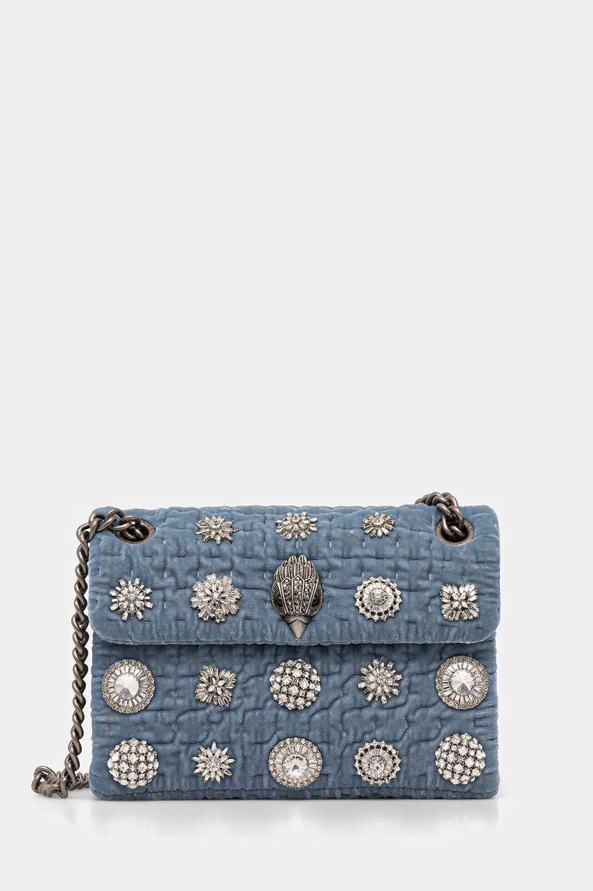 Kurt Geiger London geantă de mână din catifea VELVET MINI KENSINGTON 5018382789
