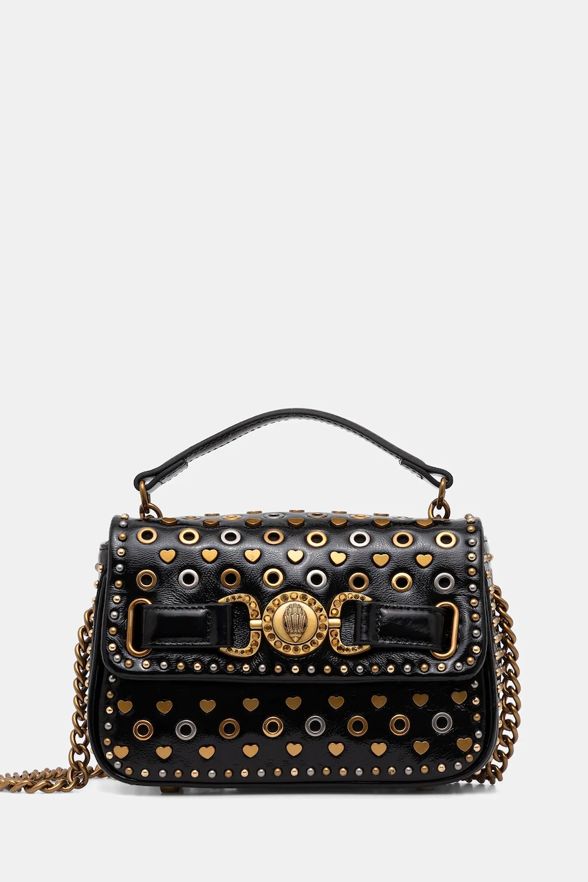 Levně Kožená kabelka Kurt Geiger London černá barva, 5014805319