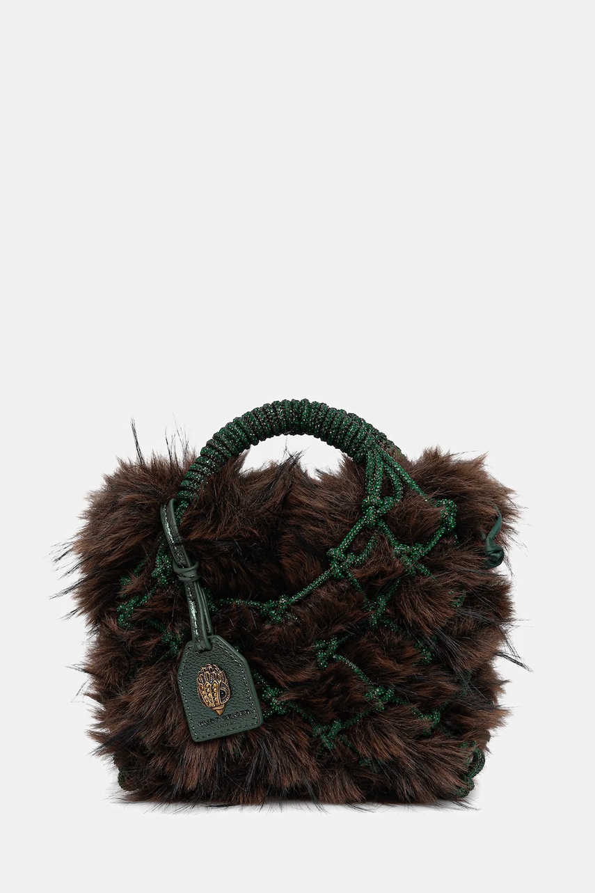 Kurt Geiger London geantă MACRAME CRYSTAL culoarea maro, 2038279999