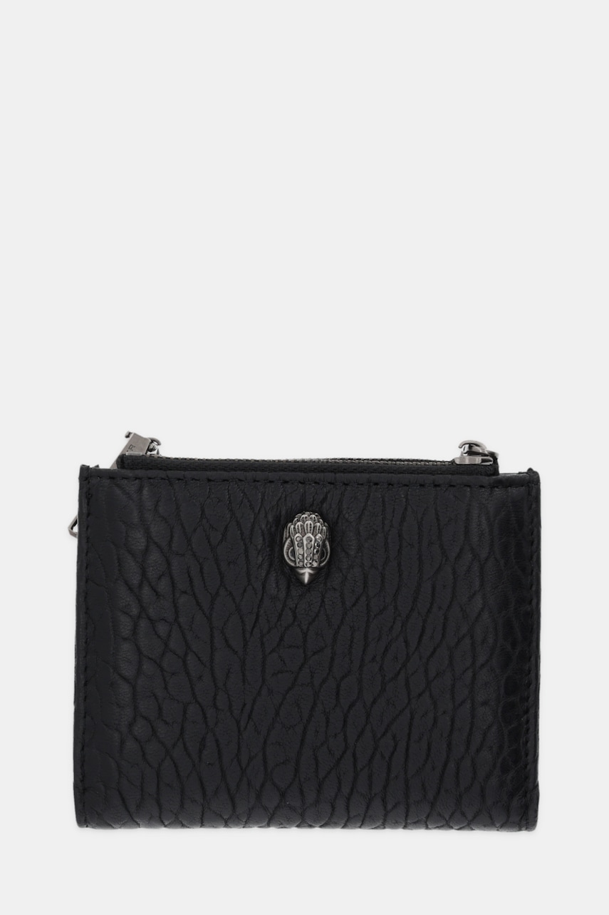 Kurt Geiger London portofel de piele MINI PURSE KENSINGTON culoarea negru, 4198700019