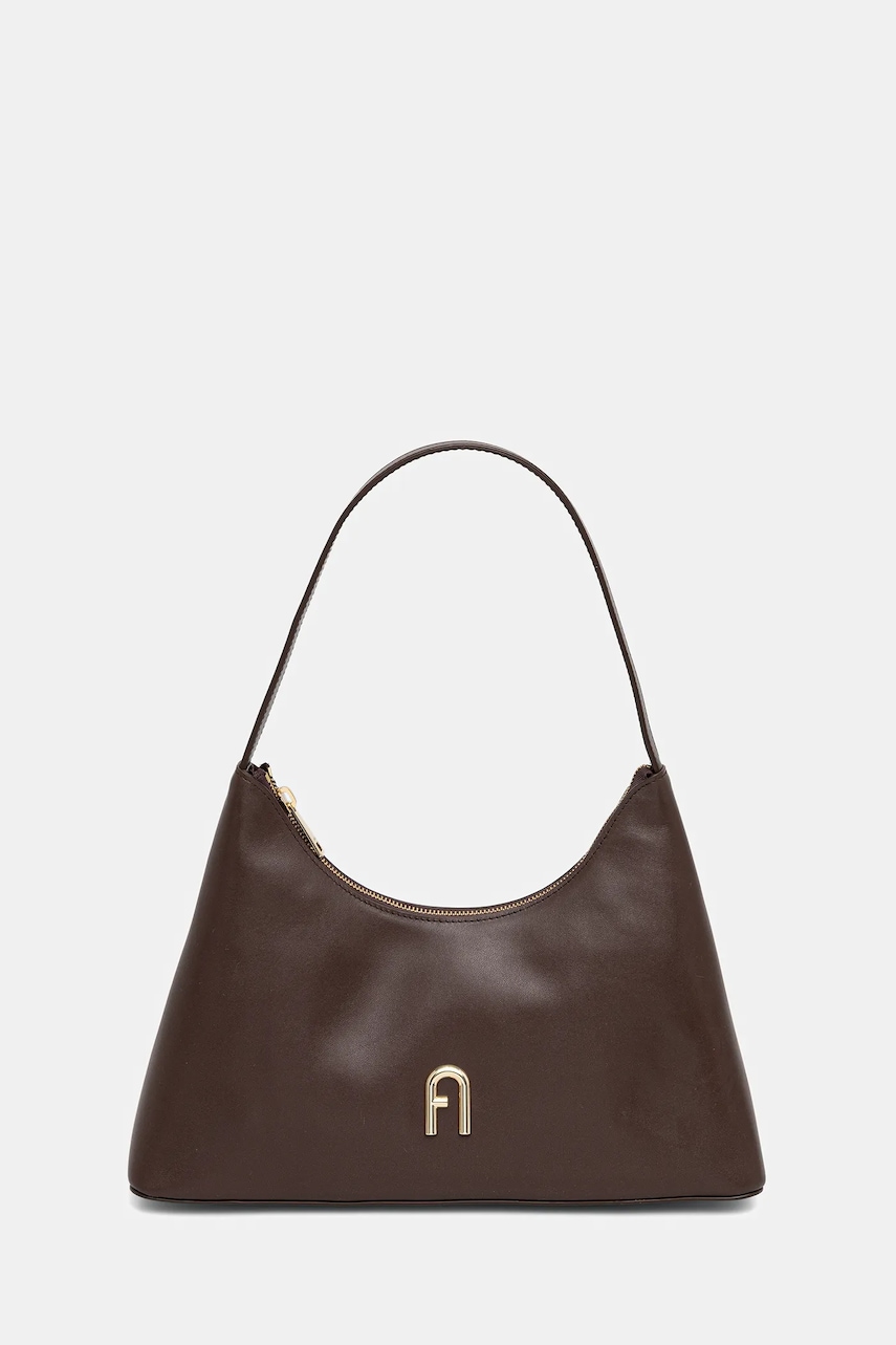 Kožená kabelka Furla hnědá barva, WB00782.AX0733.4284S