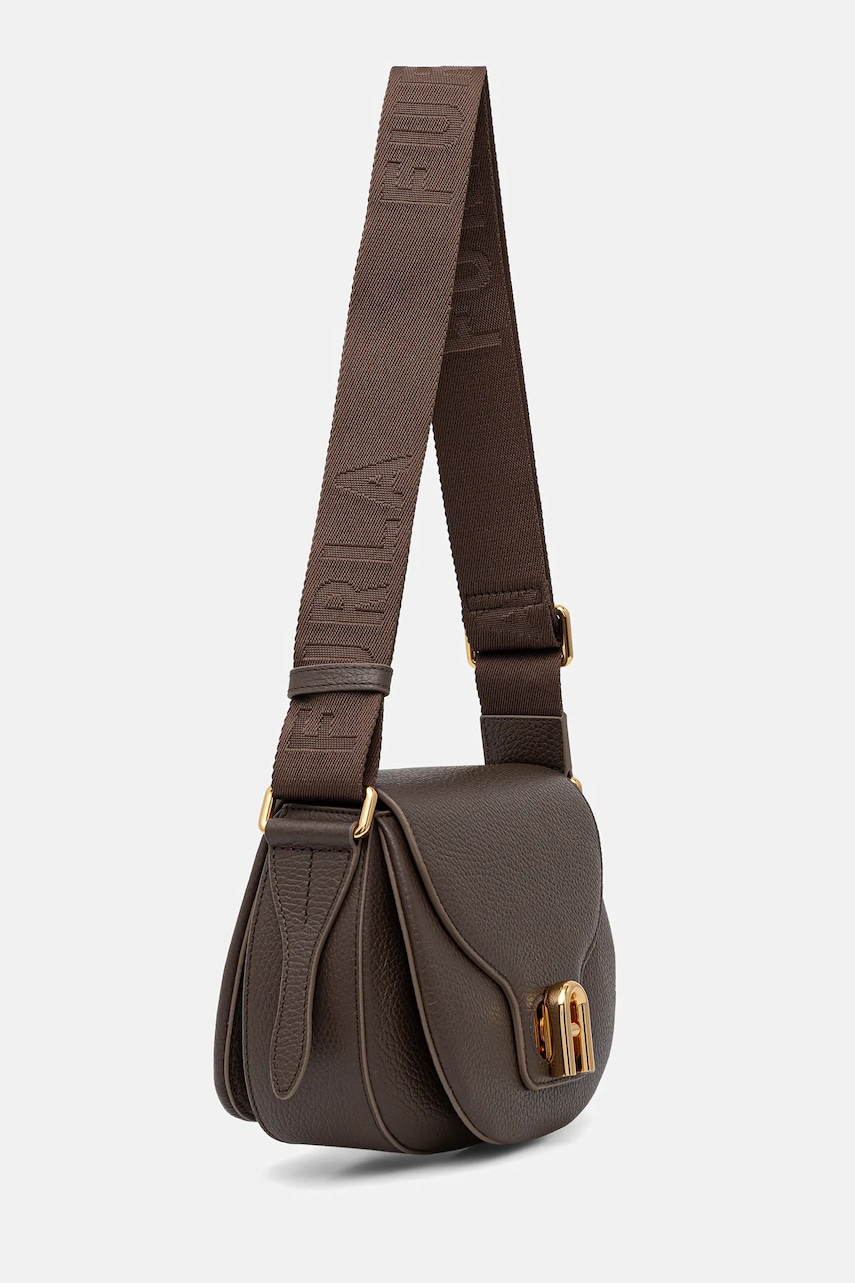 Кожаная сумочка Furla цвет коричневый WB01491.BX0356.4594S Кожаная сумочка Furla цвет коричневый WB01491.BX0356.4594S