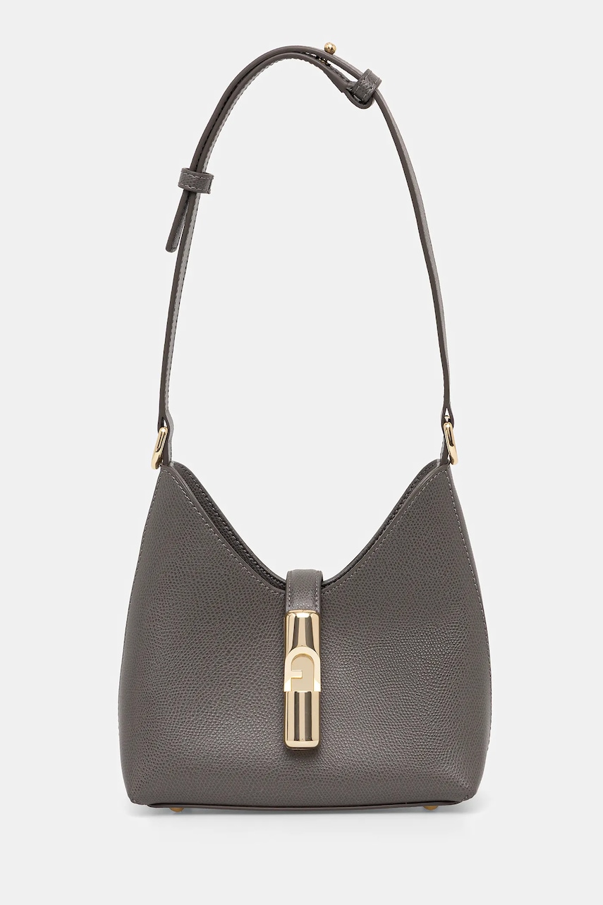 Furla poșetă de piele culoarea gri, WE00820.ARE000.4283S