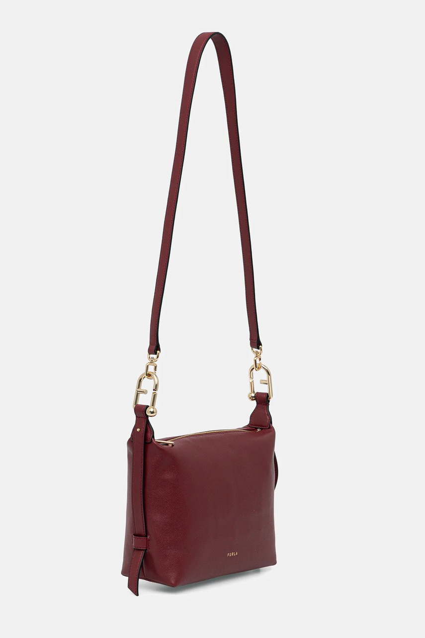 Кожаная сумочка Furla цвет бордовый WE00831.BX2045.0053S Кожаная сумочка Furla цвет бордовый WE00831.BX2045.0053S