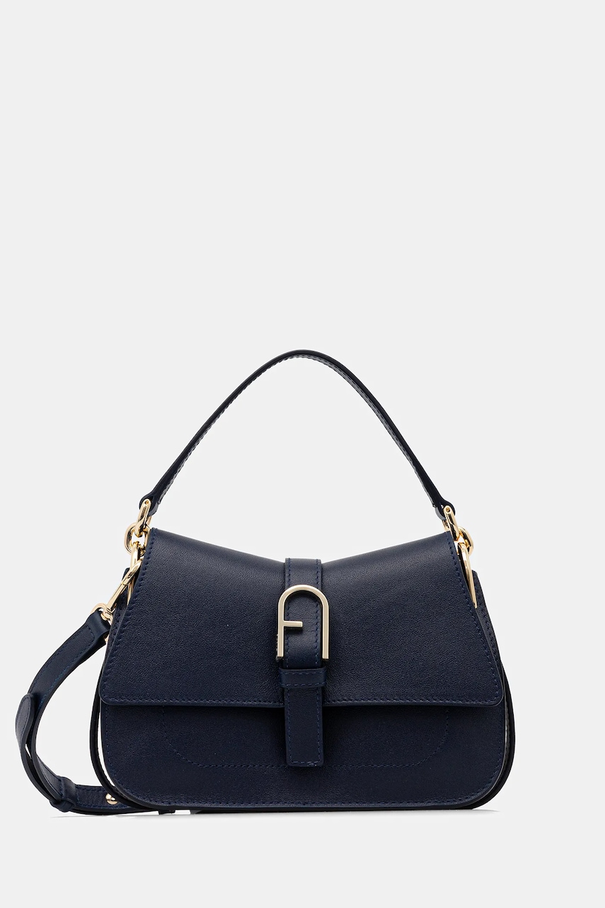 Levně Kožená kabelka Furla tmavomodrá barva, WB01032.BX2045.4533S