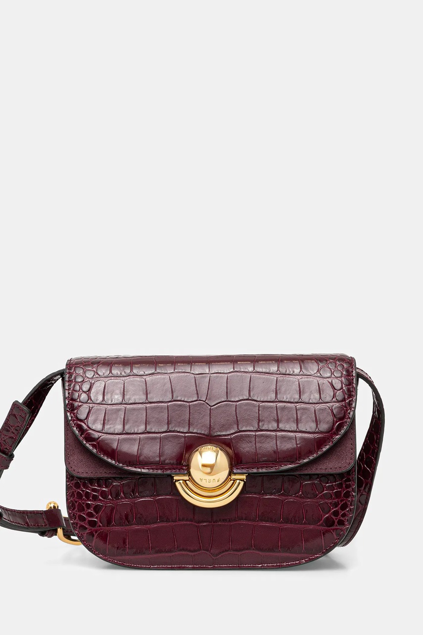 Levně Kožená kabelka Furla vínová barva, WB01737.BX3178.26700