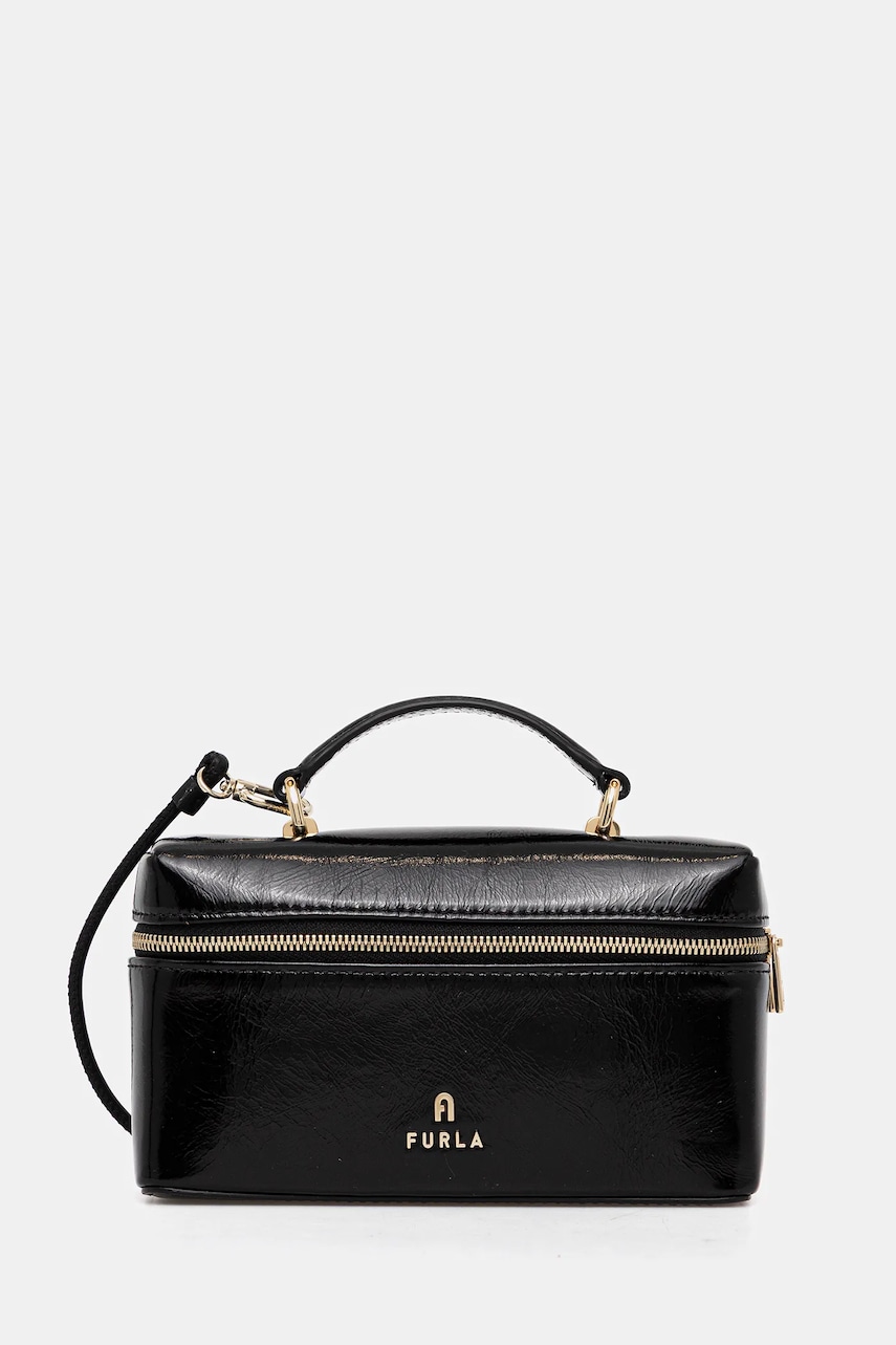 Levně Kožená kabelka Furla černá barva, WE00625.BX4100.O6000