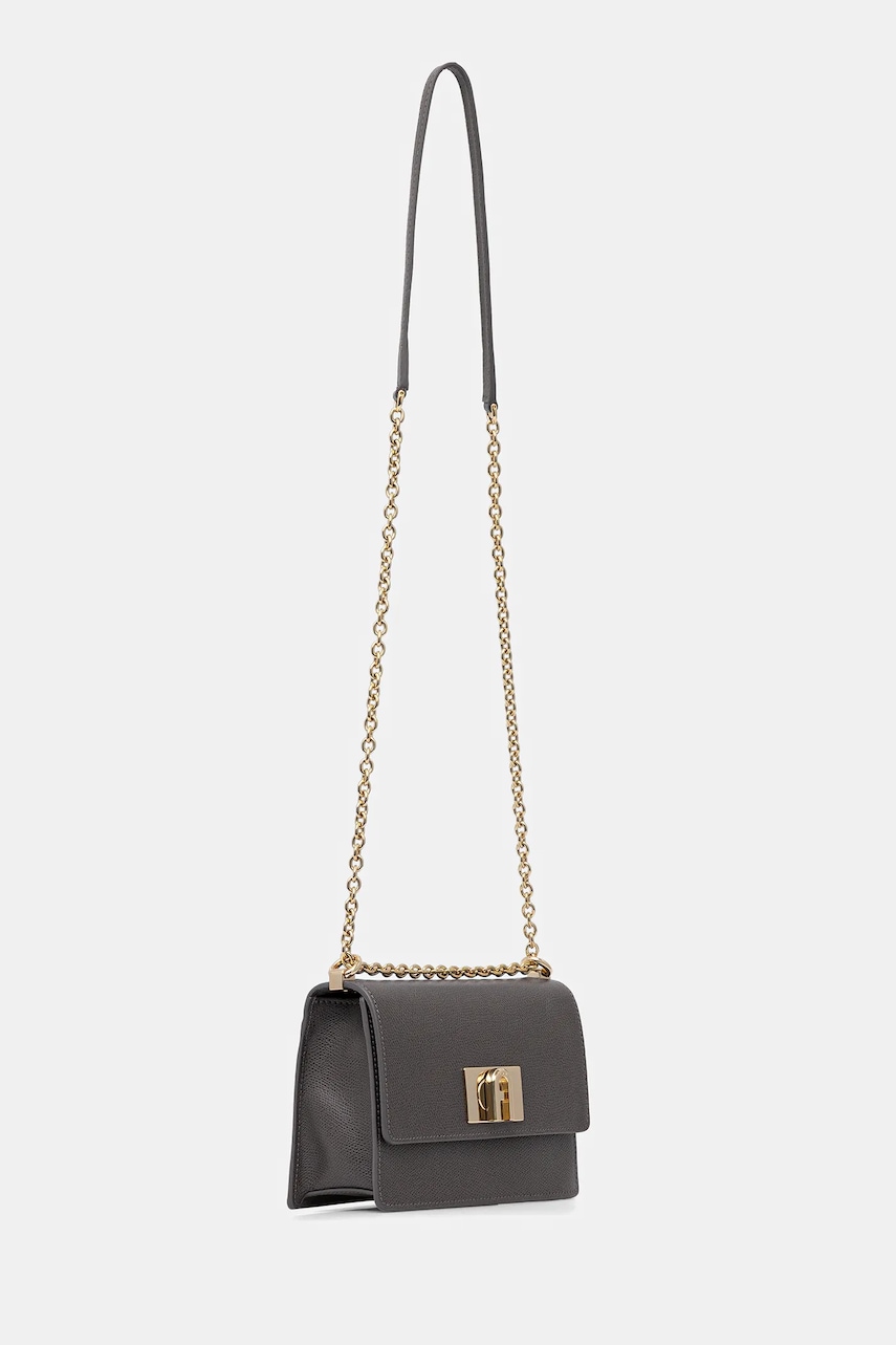 Кожаная сумочка Furla цвет серый BAFKACO.ARE000.4283S Кожаная сумочка Furla цвет серый BAFKACO.ARE000.4283S