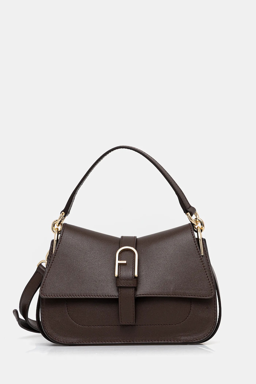 Levně Kožená kabelka Furla hnědá barva, WB01032.BX2045.4284S