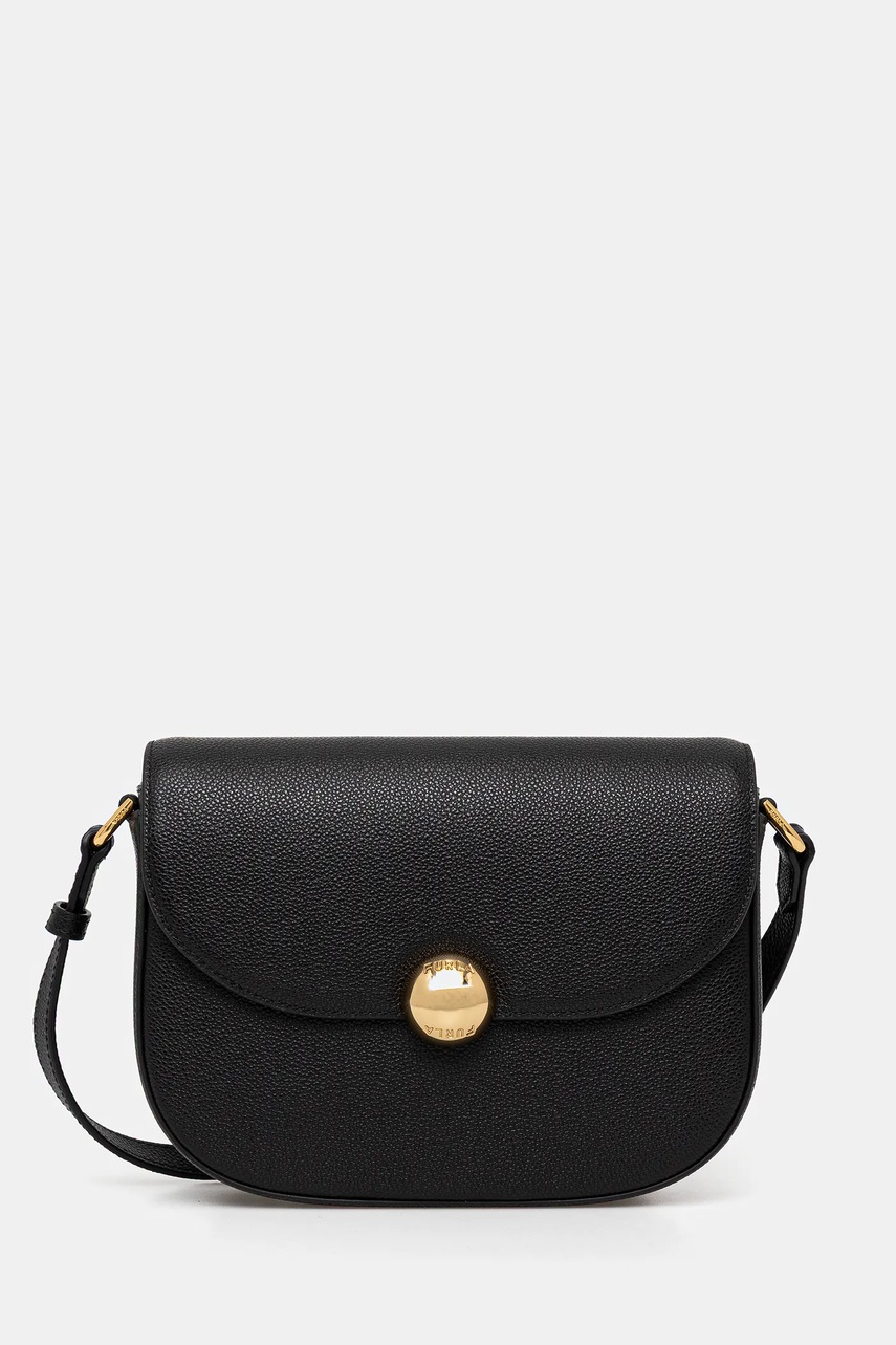 Levně Kožená kabelka Furla černá barva, WB01887.BX3036.O6000