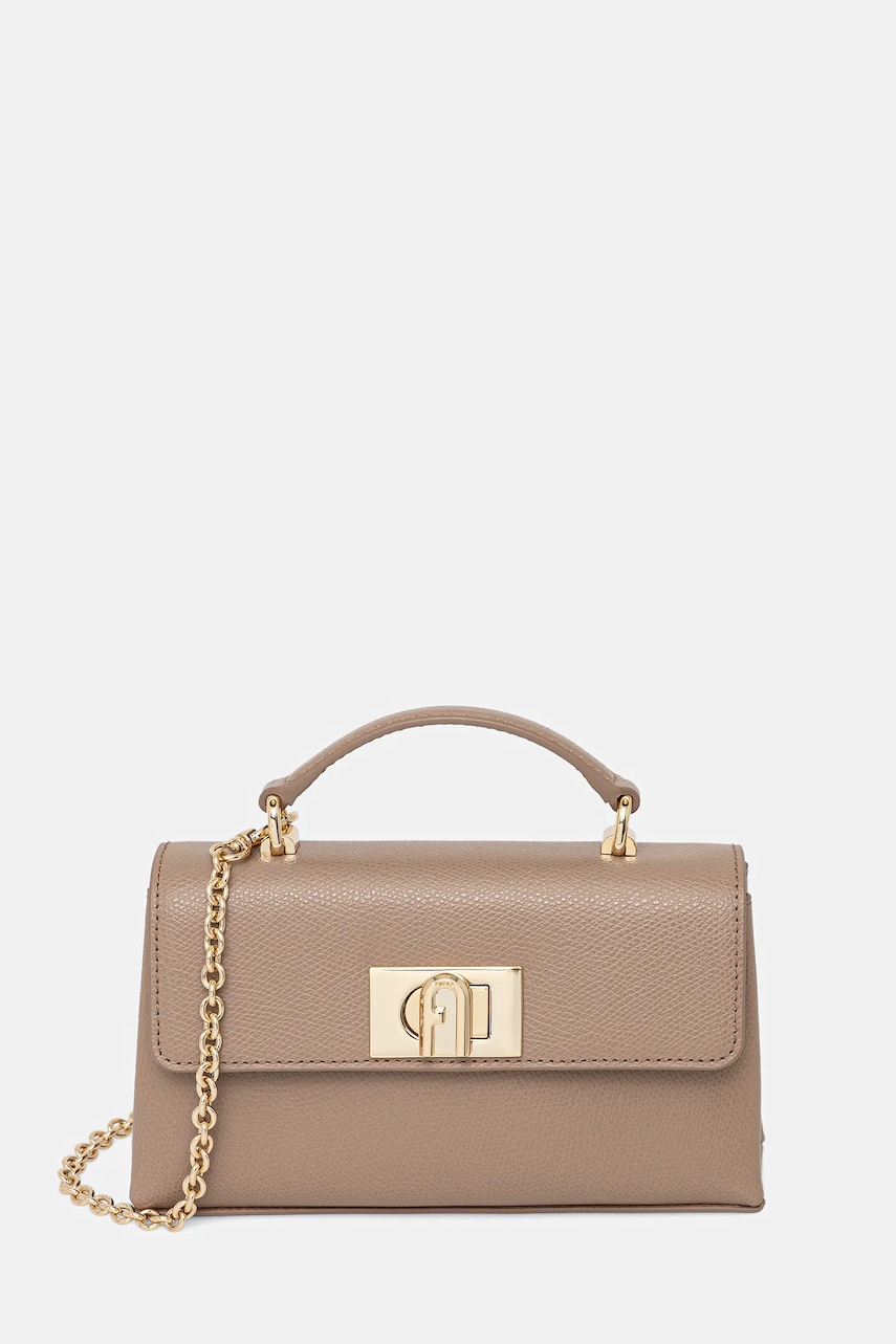 Levně Kožená kabelka Furla béžová barva, WE00423.ARE000.1257S