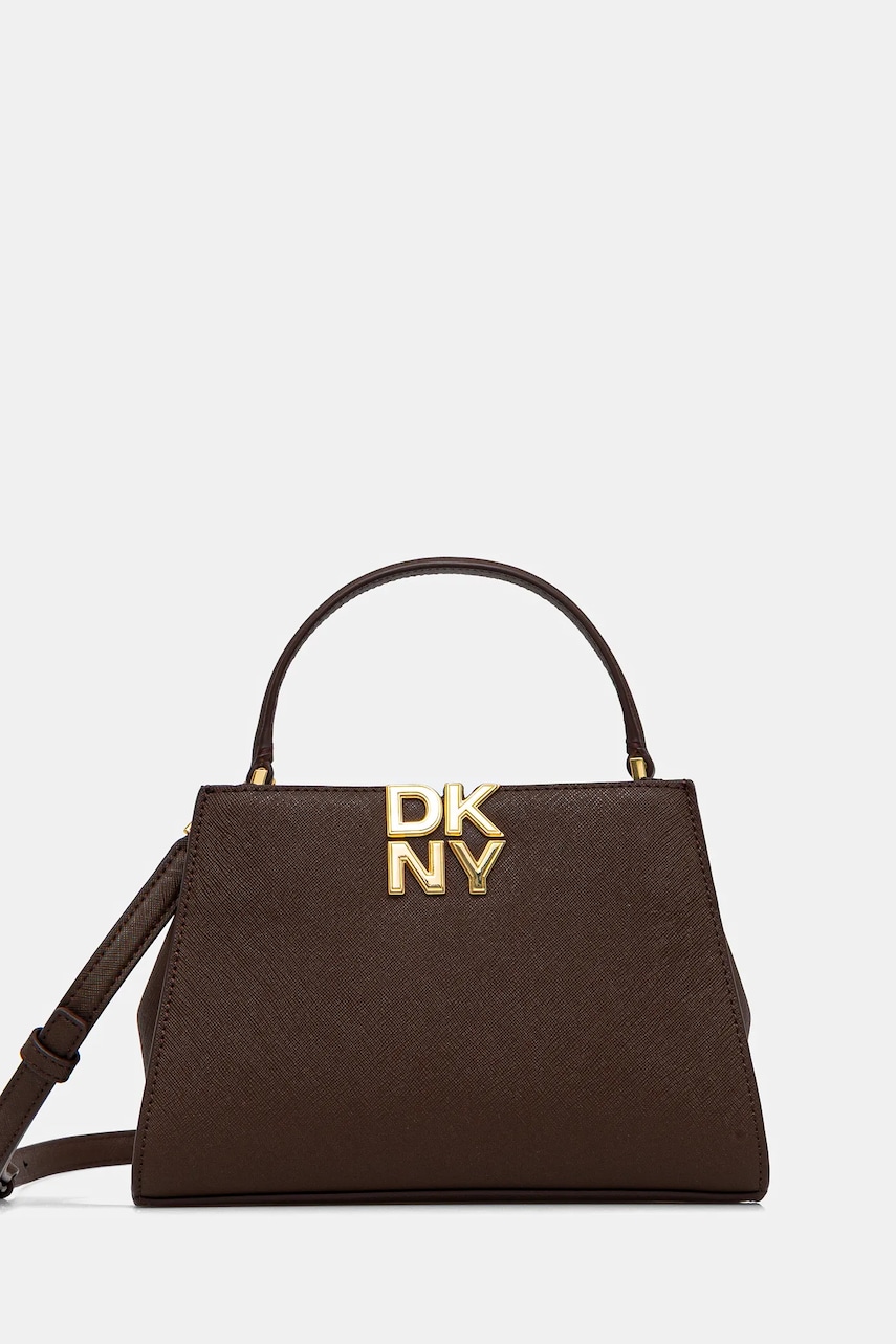 Dkny poșetă de piele FOSTER culoarea maro, R52D1L93