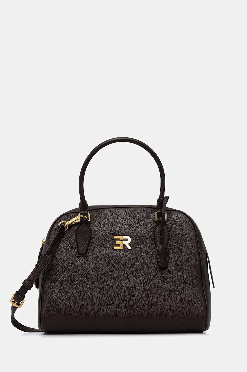 Ermanno Scervino poșetă de piele culoarea maro, 12401948