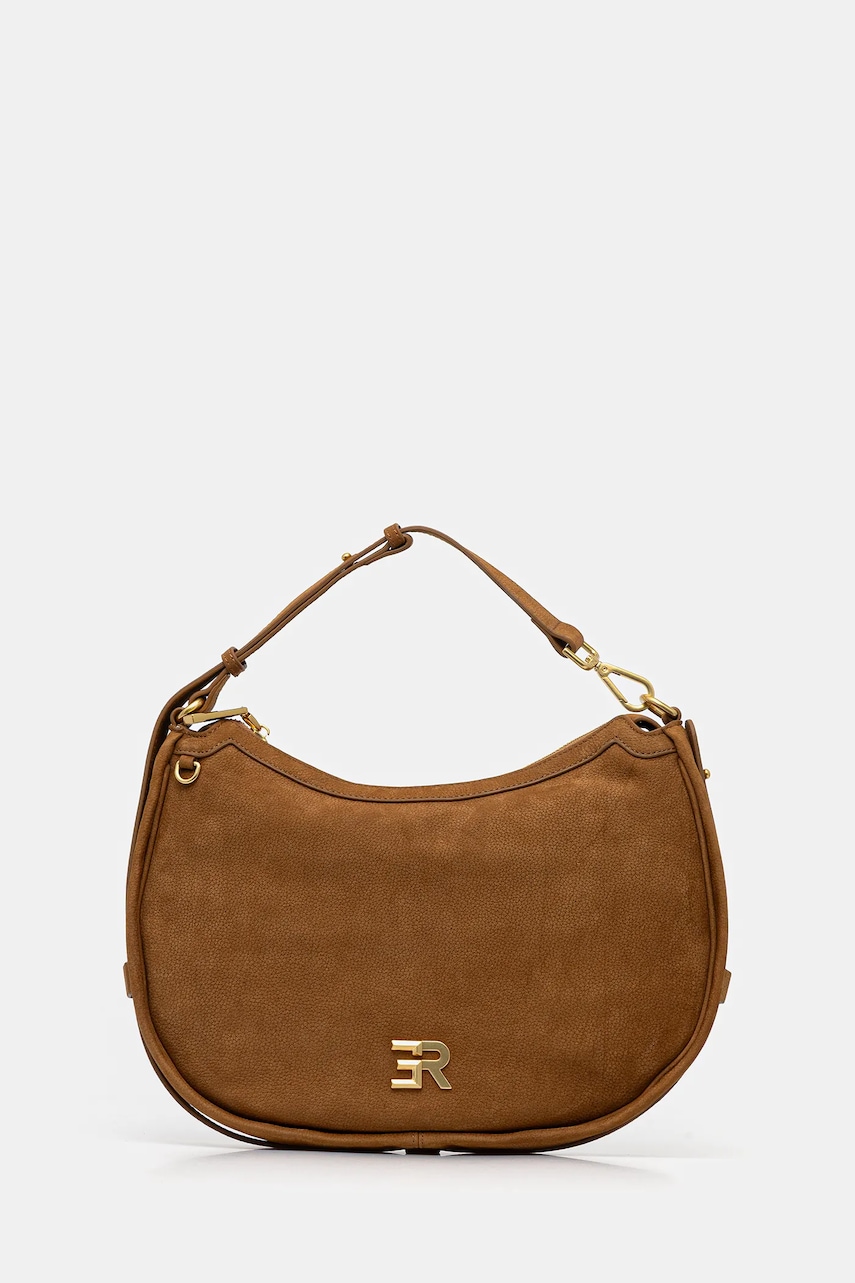 Ermanno Scervino geantă de piele culoarea maro, 12402066