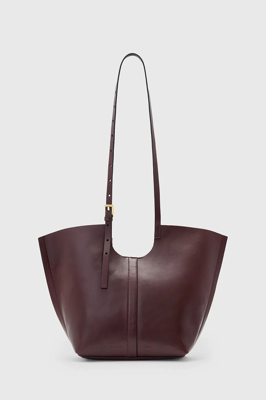 AllSaints poșetă de piele ARA culoarea roșu, W166XD