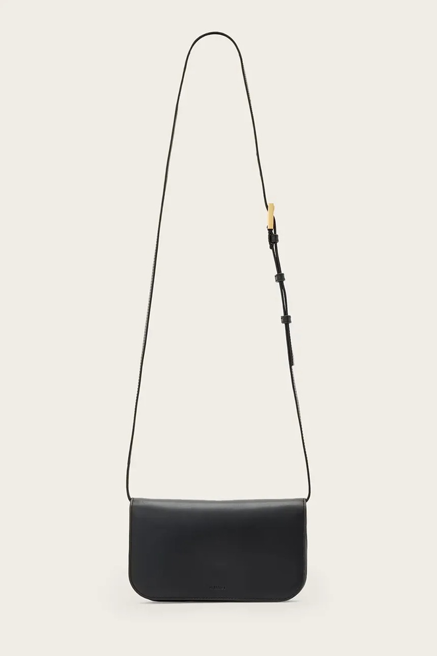 AllSaints poșetă de piele MAEVE culoarea negru, W268XD