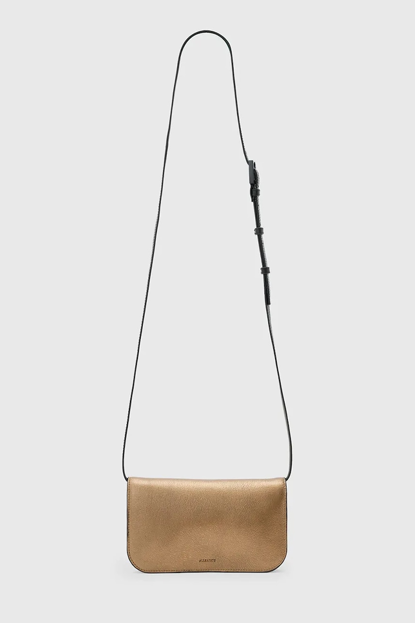 AllSaints poșetă de piele MAEVE culoarea auriu, W275XD